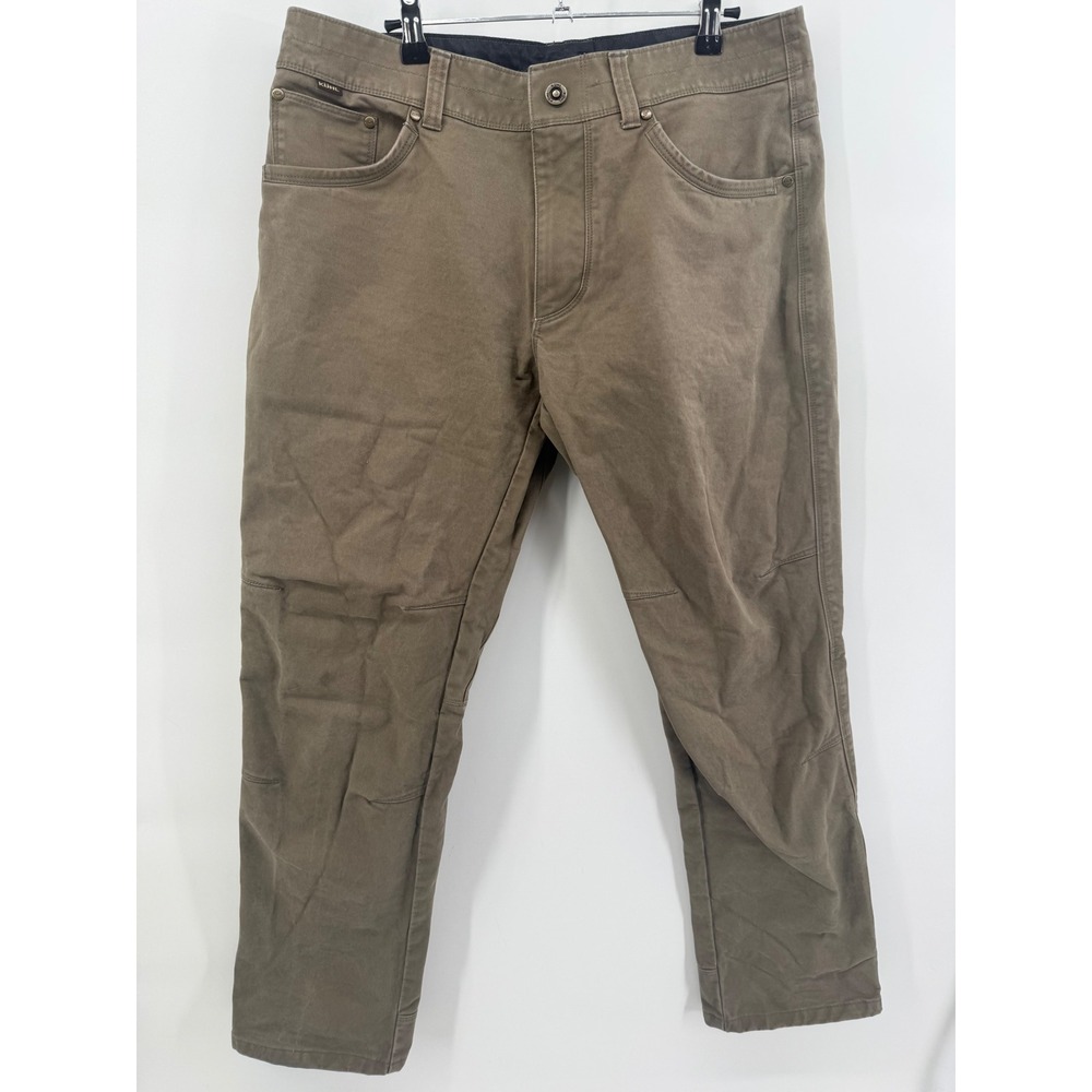Kuhl Rydr Mens 34x30 Brown Vintage Patina Dye Cotton Blend Hiking Work Pants